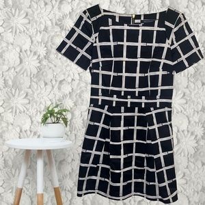 French Connection | Black and White Richie Paint Check Dress